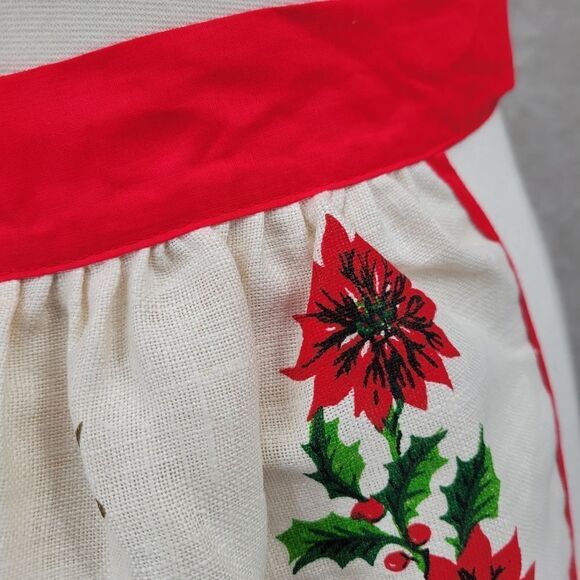 Christmas Holiday Vintage Waist Apron Hostess Wear - Picture 4 of 7